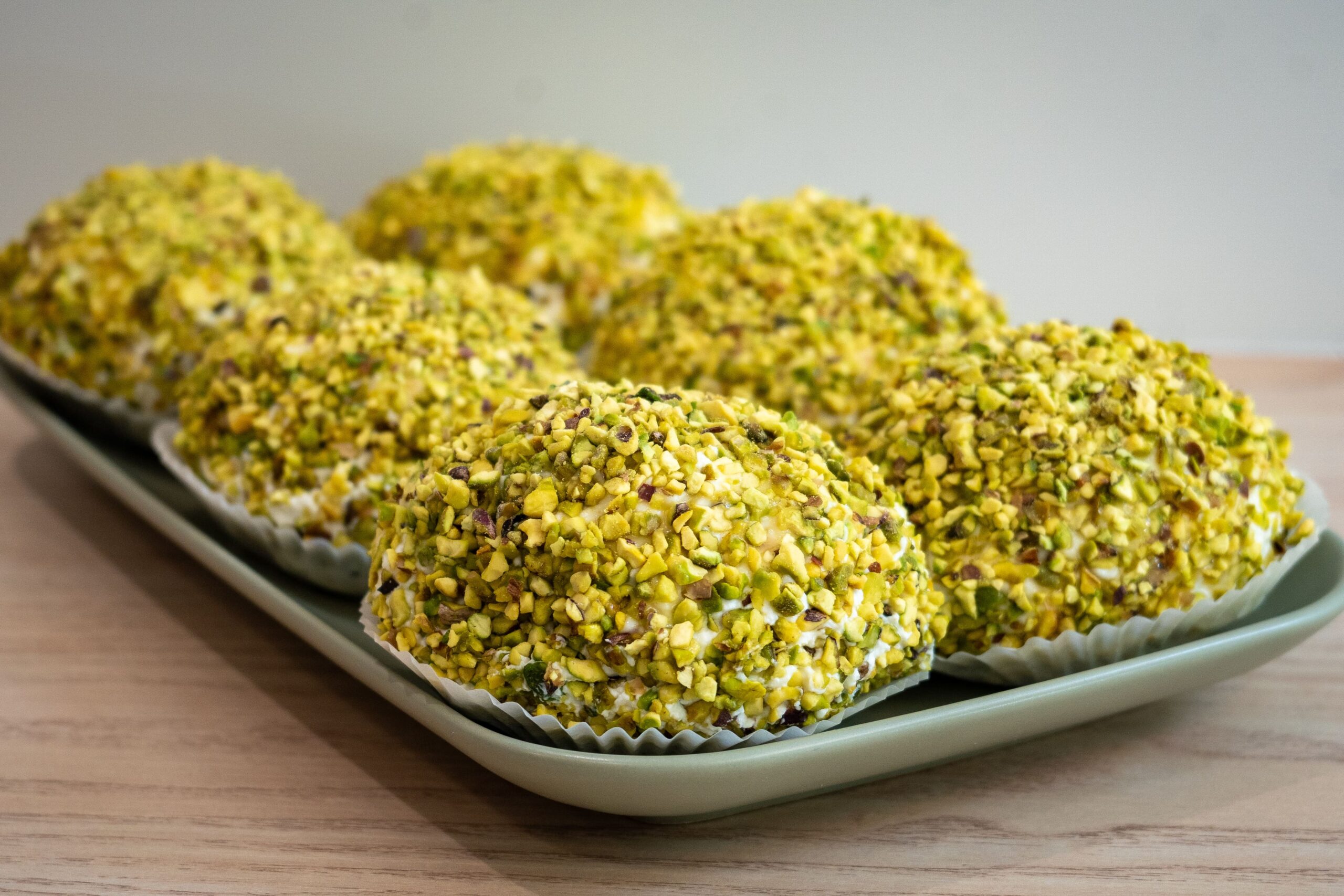 Rocher Pistache-Miel – fromage frais sucré-salé aux pistaches concassées et miel