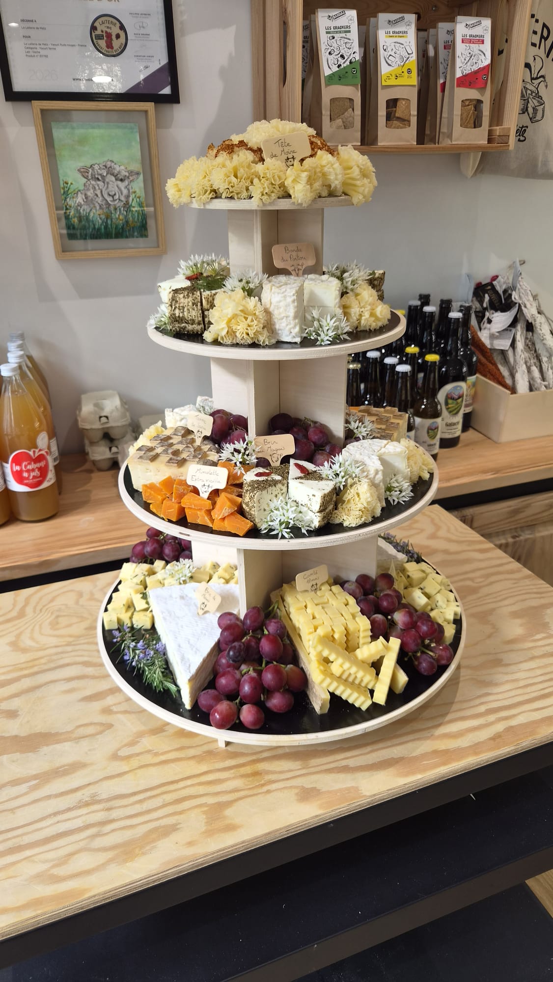 Tour de fromages grand format pour mariage — Laiterie de Metz